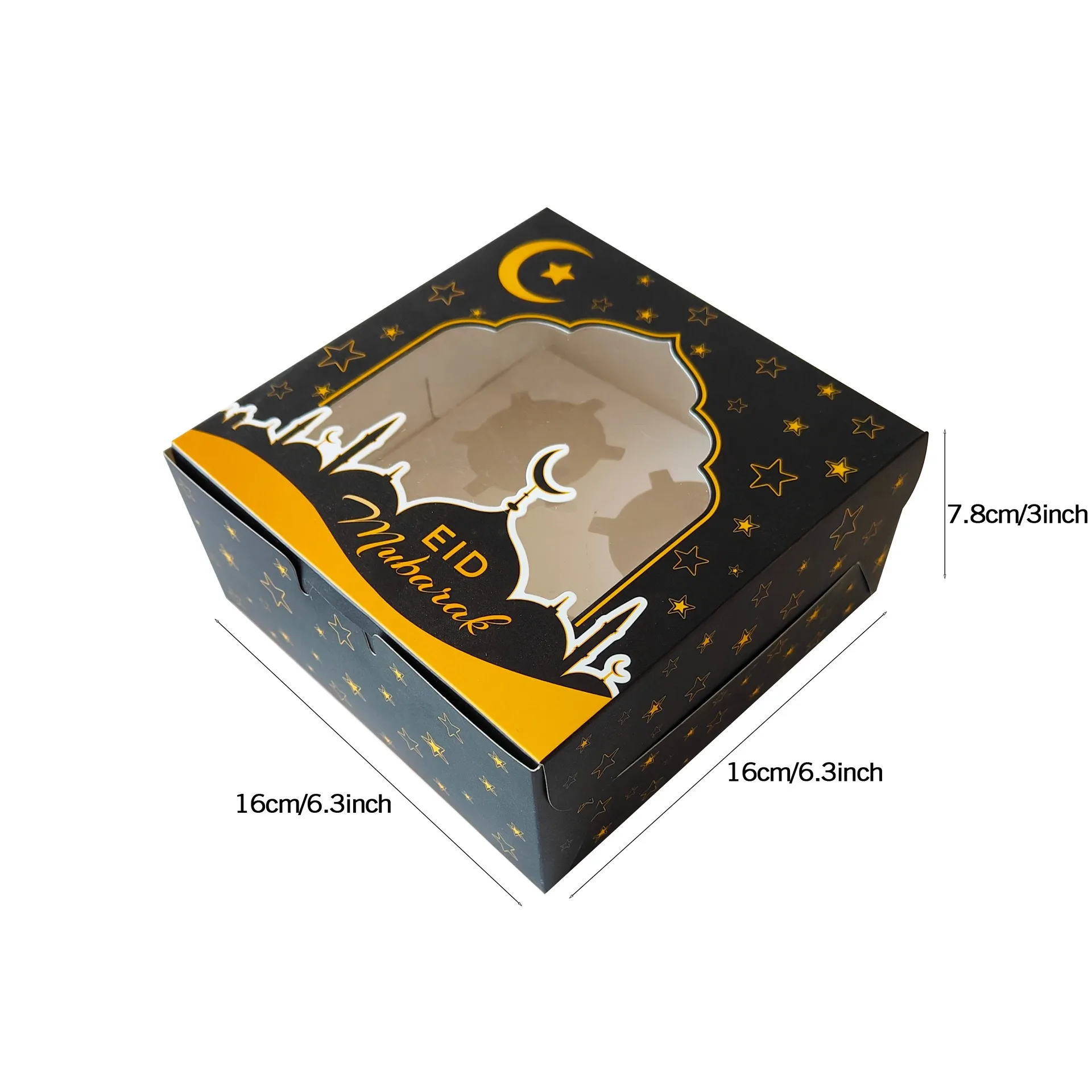 Eid Mubarak Dessert Tart Box Middle East New Year Moon Gift Packaging Box Eid AL Adha Happy 2025 Eid Mubarak Party Supplies