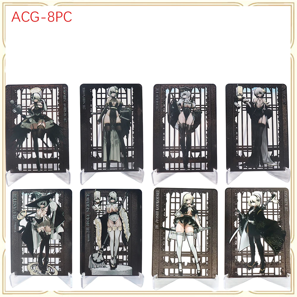 

Anime Goddess Story DIY ACG Yorha 2 Type B Ackerman Metal Sexy Wife Card Boy Play Toys Collectible Card Christmas Birthday Gifts