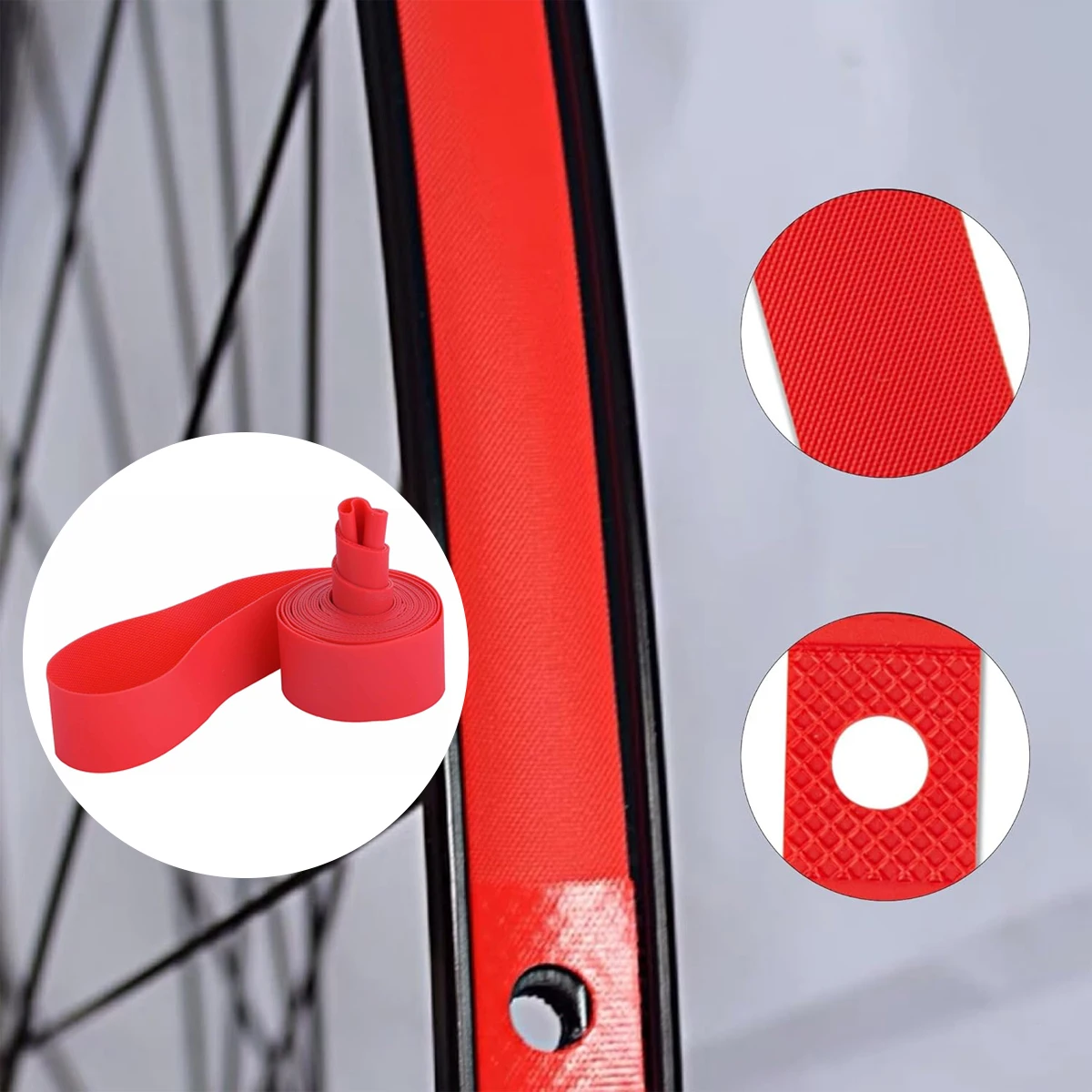 1쌍 방펑 테이프 자전거 타이어 라이너 이너 튜브 패드 사이클링 액세서리 타이어 라이너 림 라이너 자전거 타이어 패드