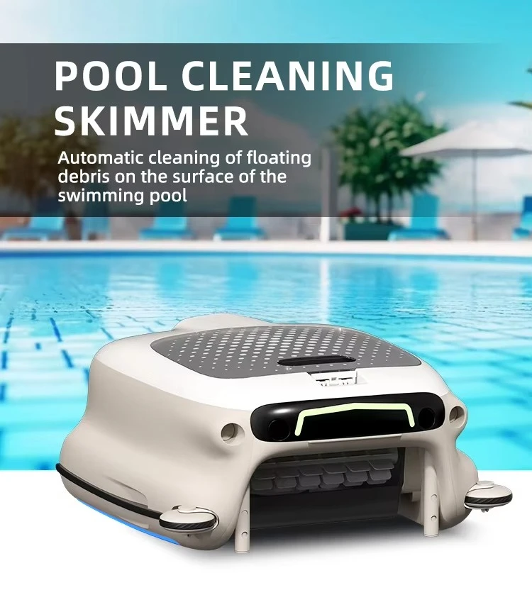 Rectangular Battery Pool Cleaner 7800mAh Solar Rechargeable Remote Control 7L Sewage Swimming Pool Vacuum Robot