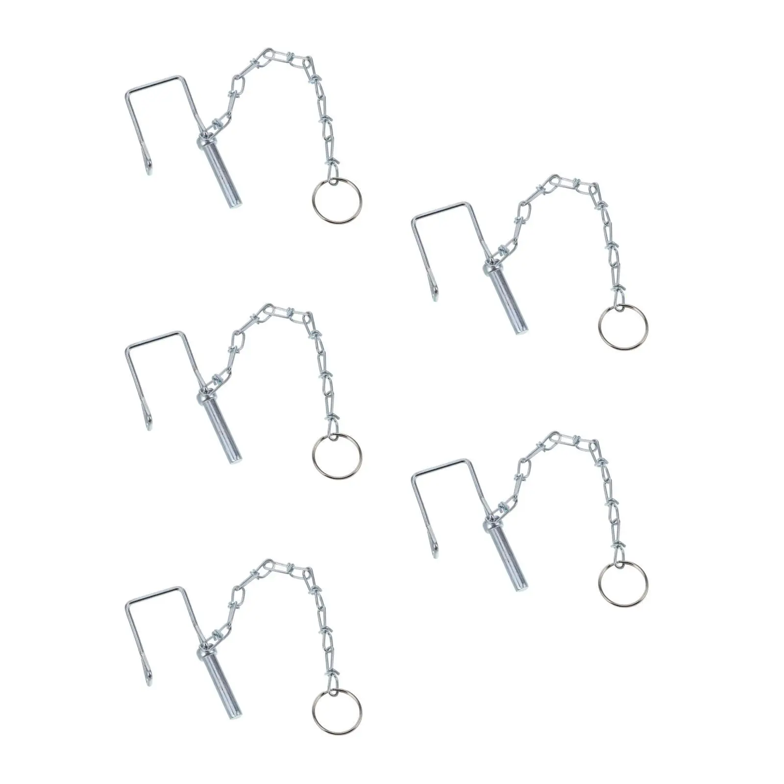 

5pcs Set of 5 Car Tougue Boat Trailer Safety Chain Link Fencing Anti Rattle Hitch Clamp Wobble Pin