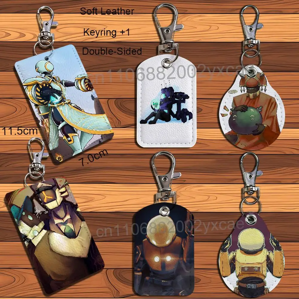 Loader game Risk of Rain Leather Keychain Badge Holder with Lanyard - ID/Access Card Holder, Key Ring Accessory, Gift Option