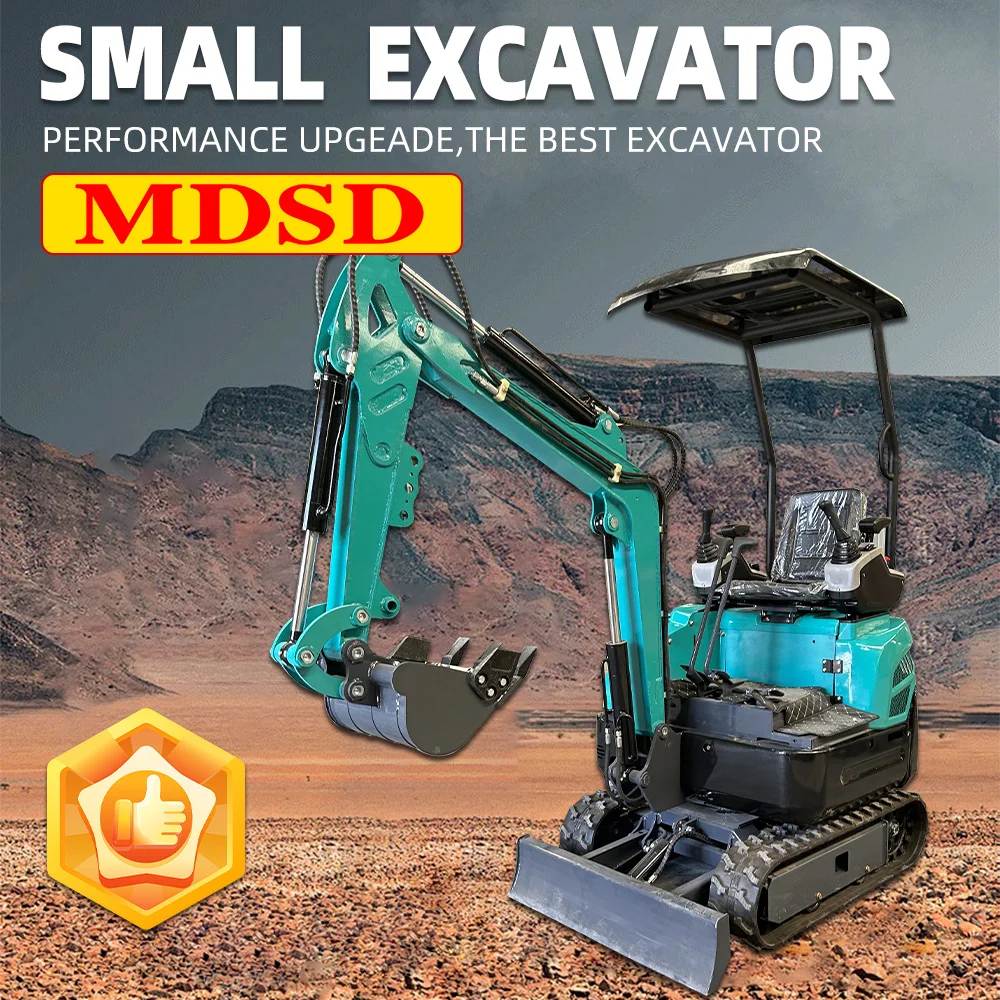 Frete grátis miniescavadeira diesel de 1,5 toneladas miniescavadeira epa euro 5 motor pomar personalizado pequena escavadeira com acessórios