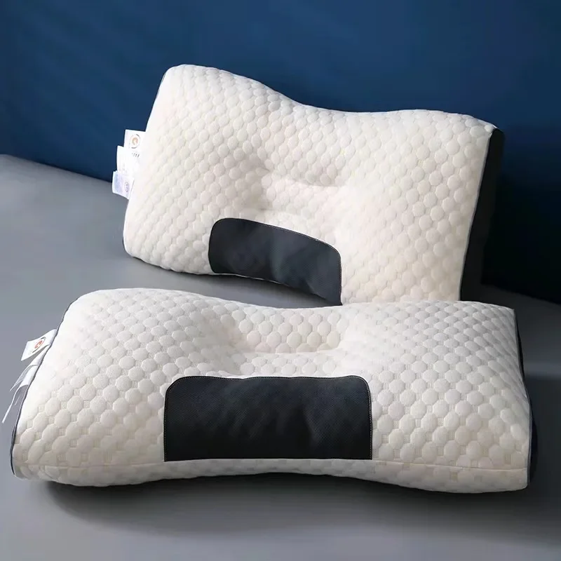 New 3D SPA Massage Pillow Partition To Help Sleep and Protect The Neck Pillow Knitted Cotton Pillow Bedding