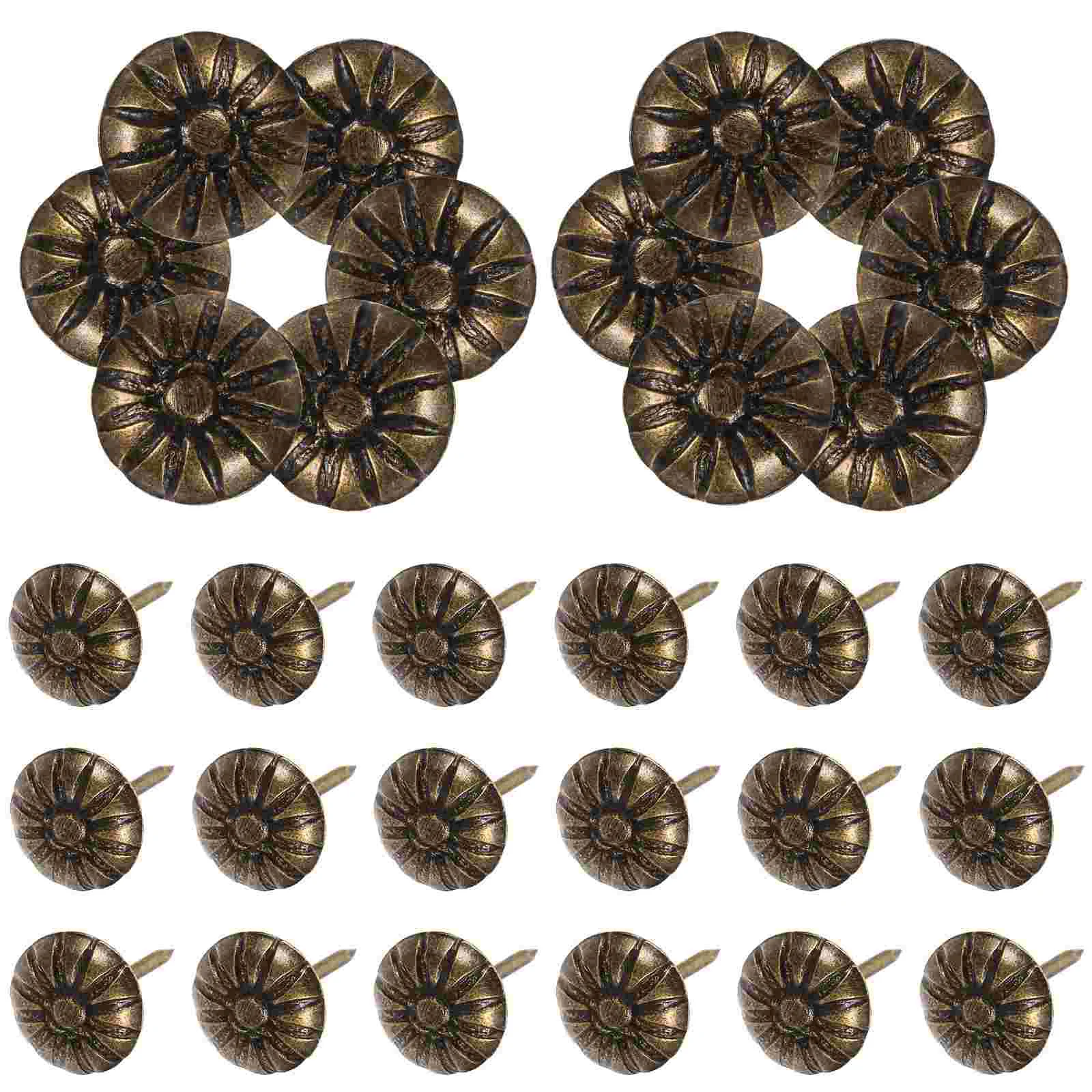 300 Pcs Retro Nails Upholstery Furniture Decorative Tacks Thumb for DIY Interior