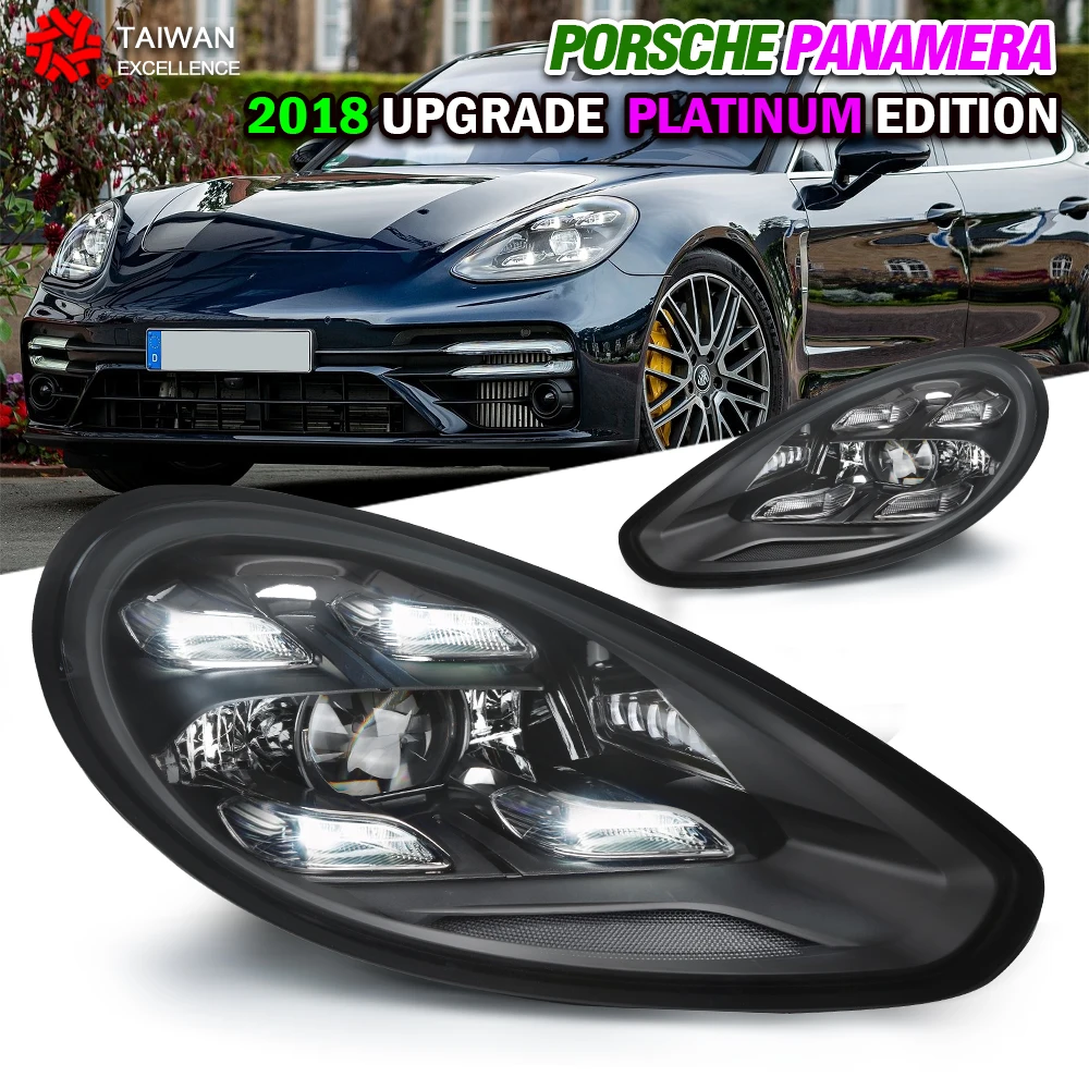 

Car Headlights 2 PCS For Panamera 2018- LED Auto Assembly Upgrade Platinum edition Design Matrix Frontlight Accessories