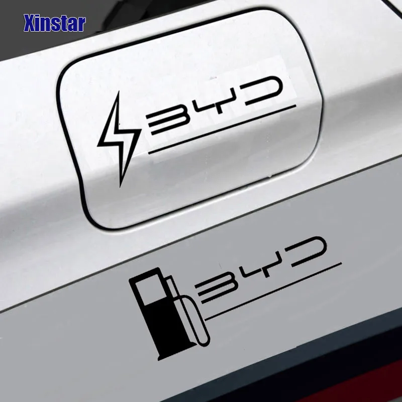 Car Oil Tank Stickers Decal For BYD Han Song Tang Qin PLUS Atto 3 Auto Accessories