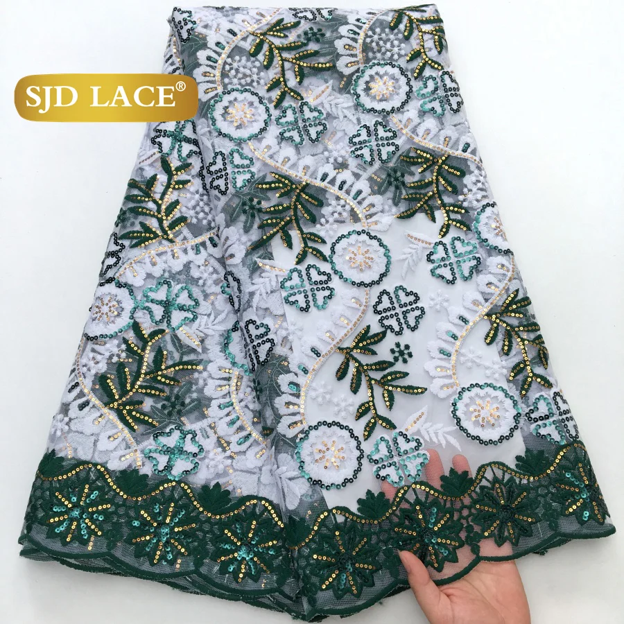 

SJD LACE French Mesh Milk Silk Lace Fabric 5 Yards 2025 New Arrivals African Lace for Nigerian Bridal Wedding Dress Sew 4426