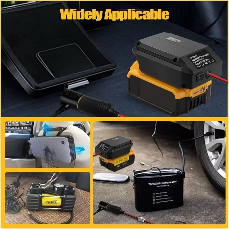 20V to12V Step Down Converter for DeWalt 20V Li-ion Battery Cigarette Lighter Power Adapter Voltage Regulator DIY Buck Converter