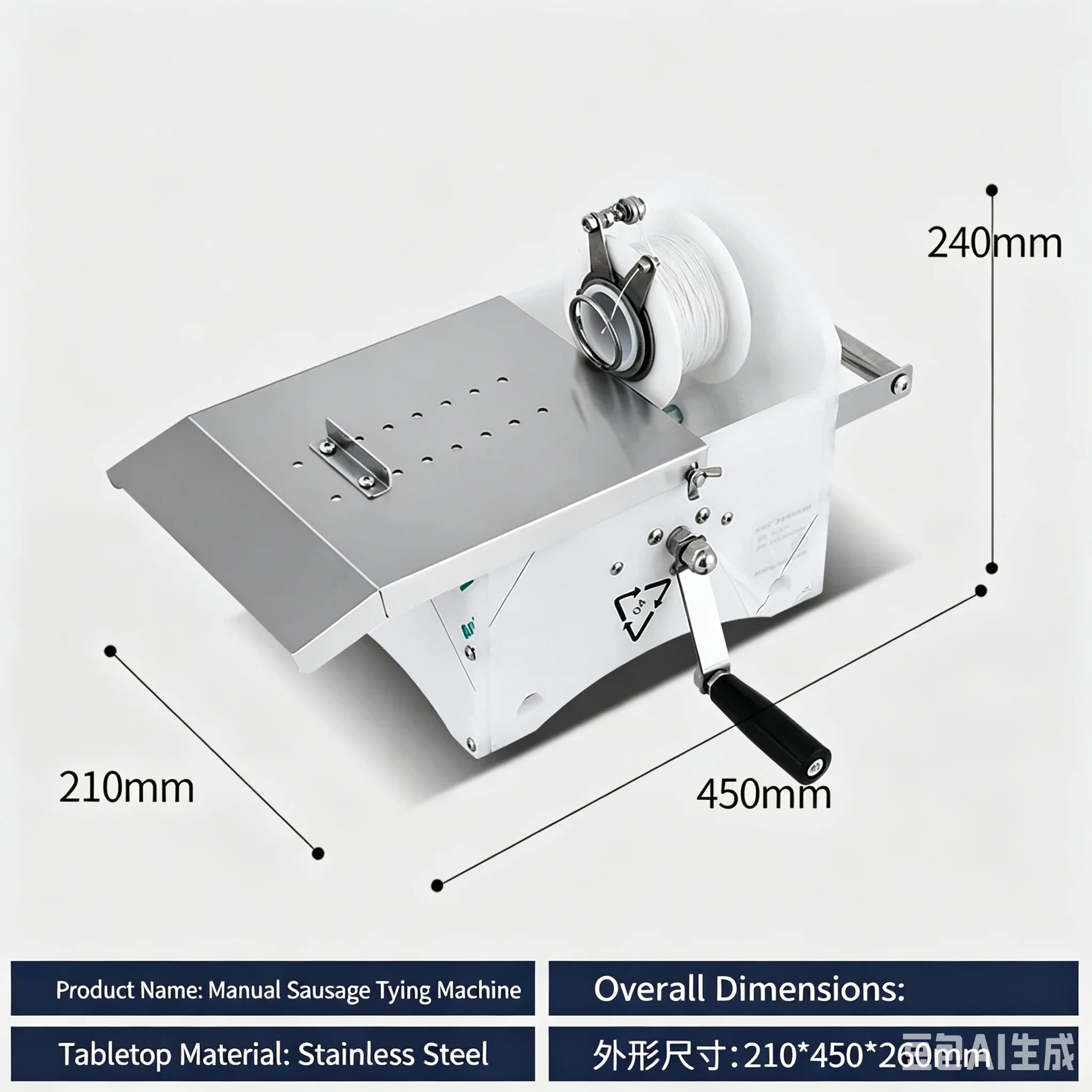 Commercial Electric Sausage Tying Machine, Automatic Quantitative Linking & Knotting Machine for Sausages & Hot Dogs