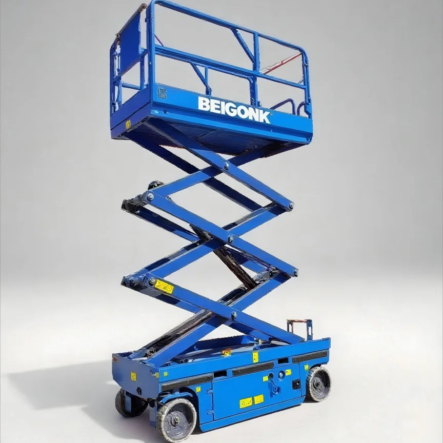 BEIGONK 10 Meters Lift Platform Mobile Hydraulic Climbing Car Automatic Self-Propelled Scissor Lift Mobile Scissors Lift