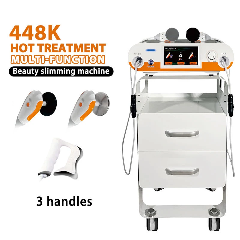 Physical 448khz Diathermy Tecar Therapy Pain Relief Fat Dissolving Machine Body Slimming Fat Burning Physio Therapy Beauty