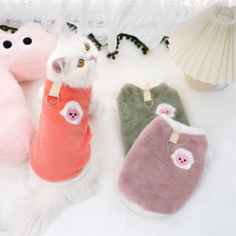 

Dogs Clothes Cats for Medium Puppy Luxury Chihuahua Female York Mini Pet Korea Dog Jumpsuit Autumn Winter Warm Velvet Costume