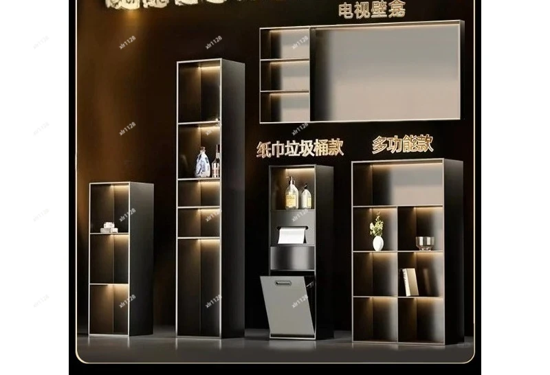 Metal Embedded Wall Niche Stainless Steel Inset Storage Shelf for Bathroom and TV Background