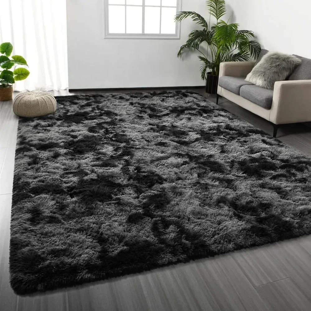 

Large Shag Area Rug, Tie-Dyed Plush Fuzzy Rugs for Living Room, Ultra Soft Fluffy Furry Rugs for Bedroom