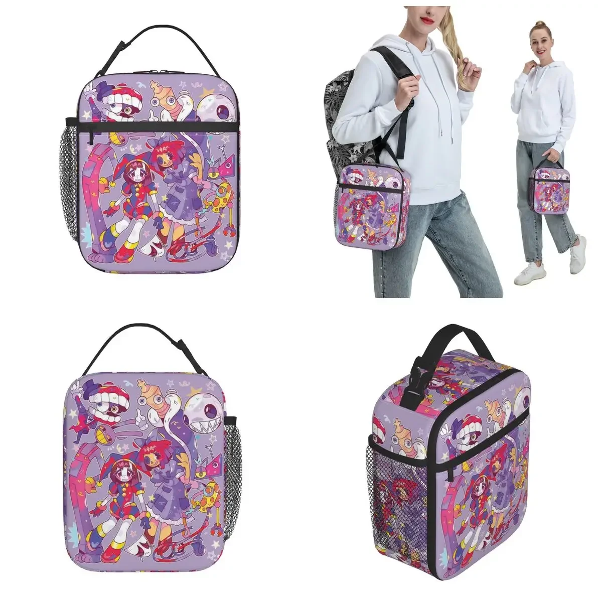 Insulated Lunch Tote Bag The Amazing Digital Circus Merch Jax Pomni Zooble Food Box New Arrival Thermal Cooler Lunch Box