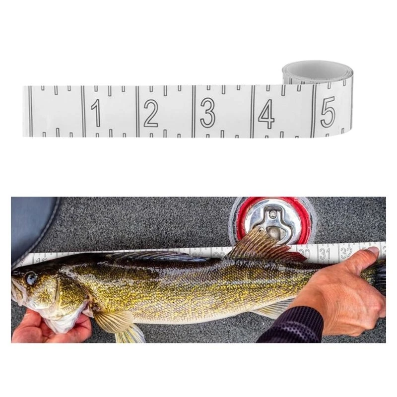 97QC 72inch Fish Measuring Tape Waterproof Fish Ruler Sticker Decals Adhesive