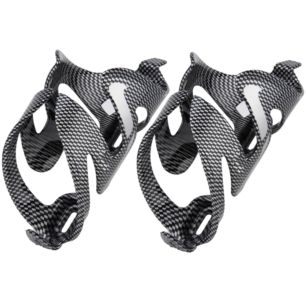 

2 Pcs Water Bottle Cage Lightweight Bicycle Holder Mountain Bike Carbon Black Adjustable Cycling Accessory Durable Material