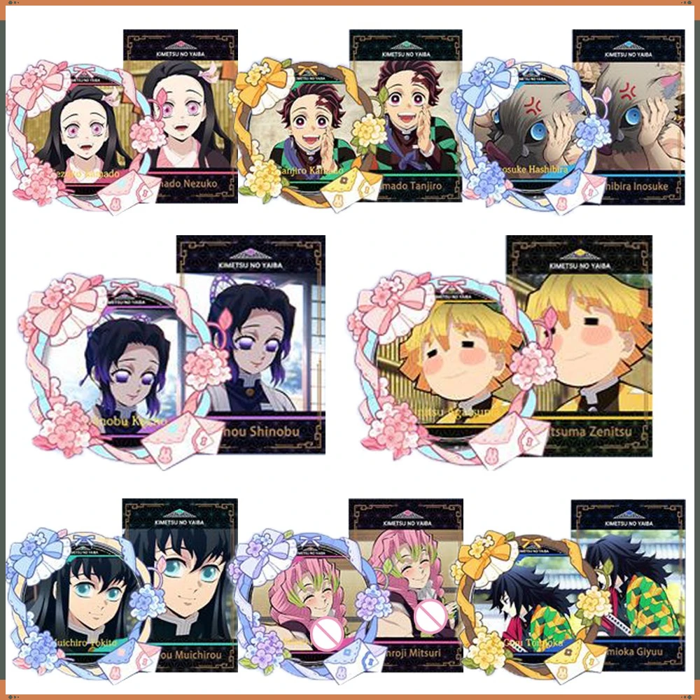 

Demon Slayer Collection CardS for Children High Scoring Anime IP Figure Unique Charm Round Badge Cosplay Toy Goods Creative Gift