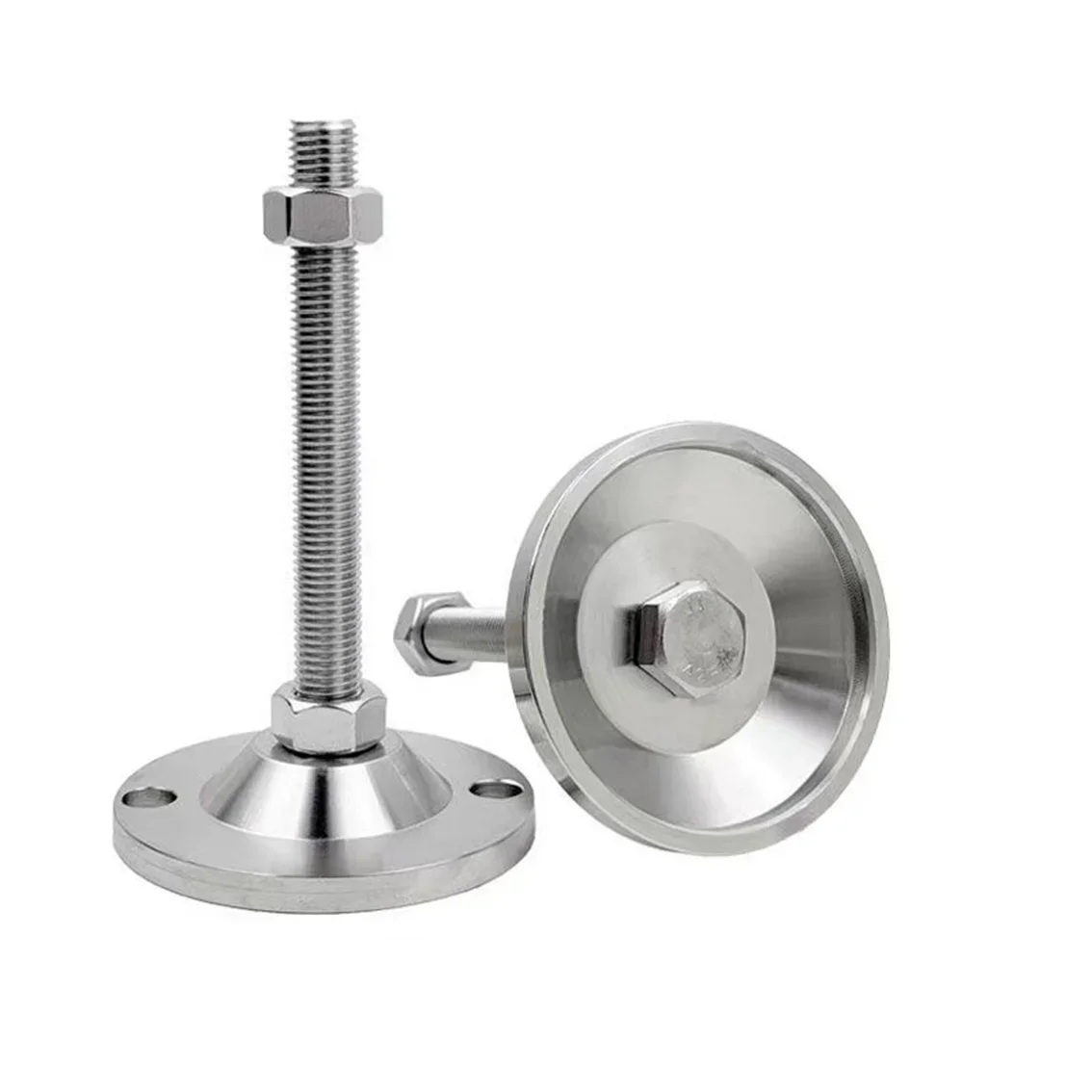 Stainless Steel Heavy-duty Fixed Adjustment Leg M6-M16 Thread Type Adjustable Levelling Foot Pad Swivel Base Articulating Legs