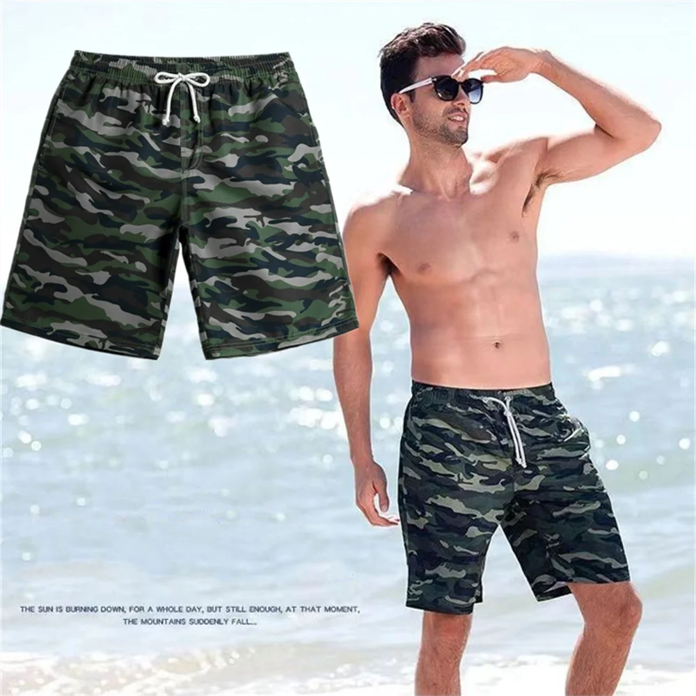 Summer Cargo Shorts Men Camouflage Camo Casual Cotton Multi-Pocket Baggy Bermuda Streetwear HipHop Military Tactical Work Shorts