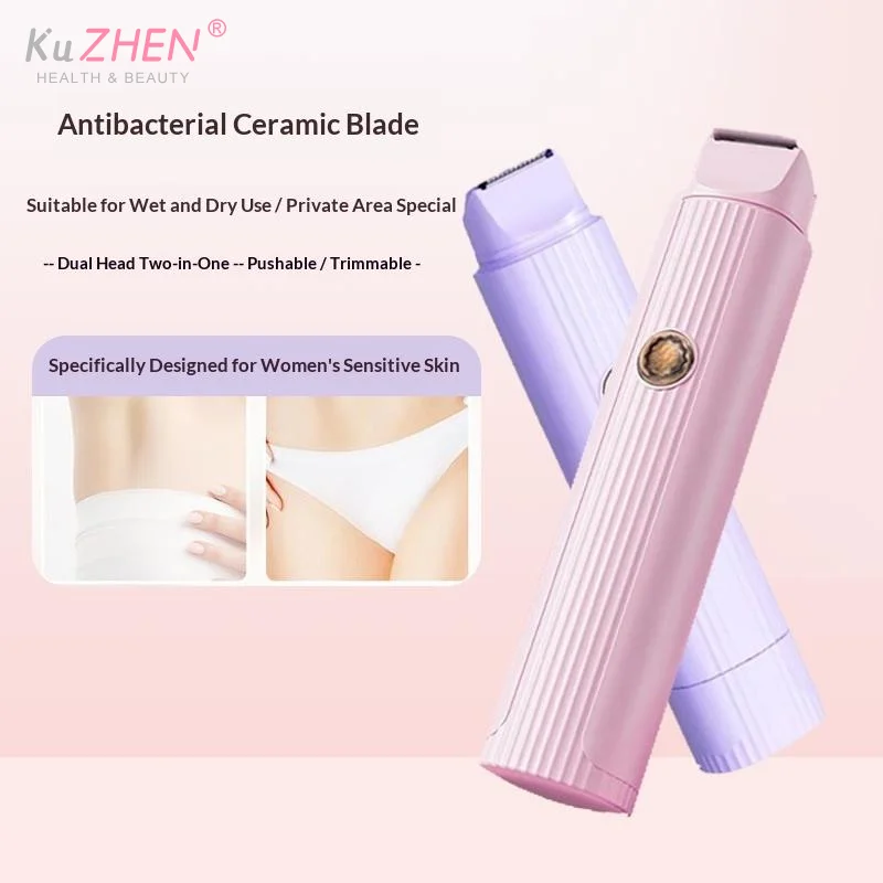 ABS 2 in1 Electric Lady Shaver Razor For Women Painless Hair Removal Rechargeable Body Trimmer Underarm Mustache Epilator Shaver