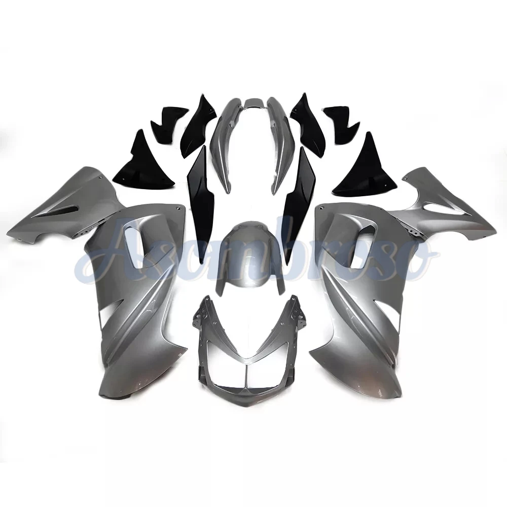 ABS Plastic Bodywork Shell Set For Ninja650 2006 2007 2008 650R ER-6F ER 6F EX650 Motorcycle Fairings kits Silvery Black - view 2