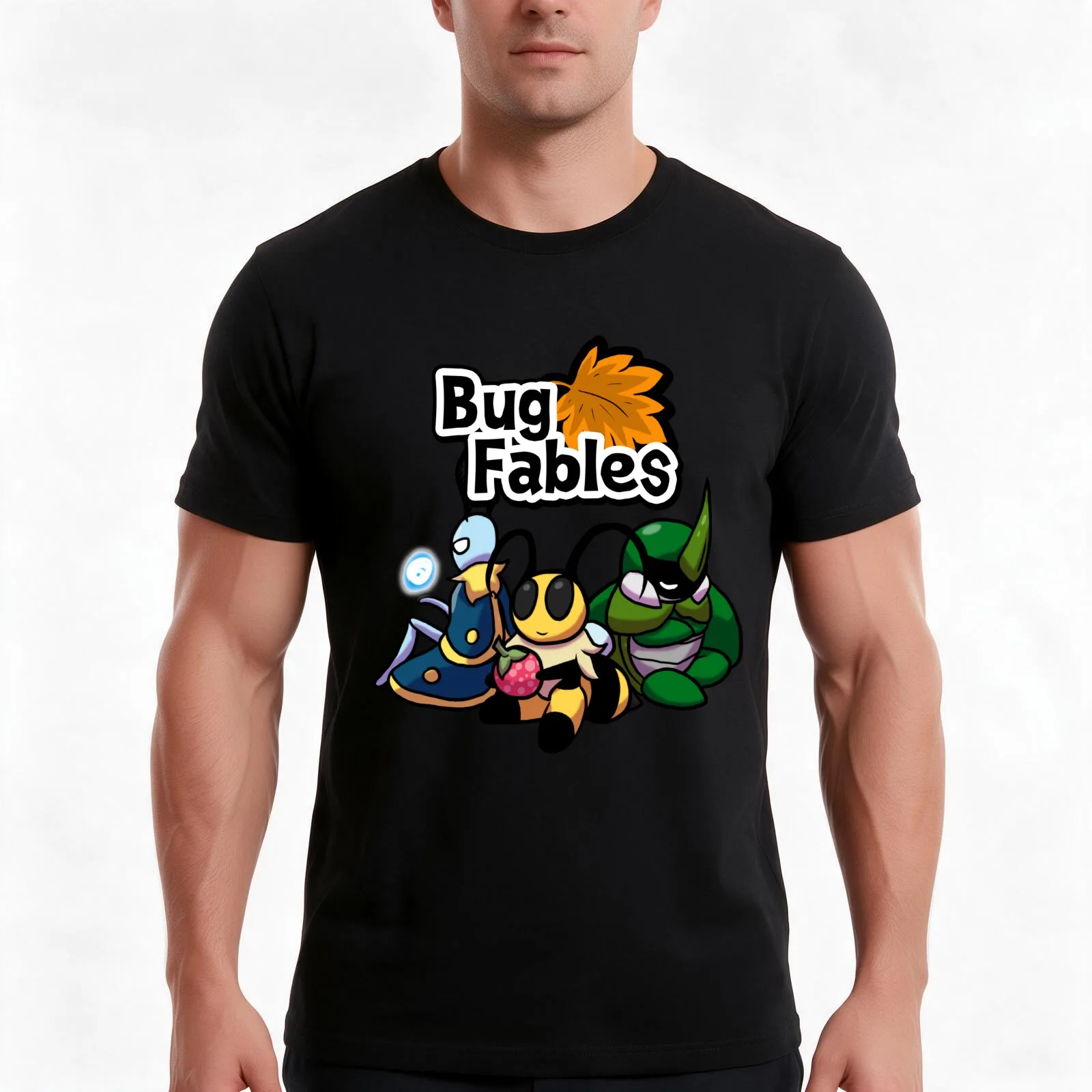 Bug Fables Crew T-Shirt Summer Casual Cotton Tee Oversized Streetwear Tops Vintage Graphic Print Loose Fit Short Sleeve