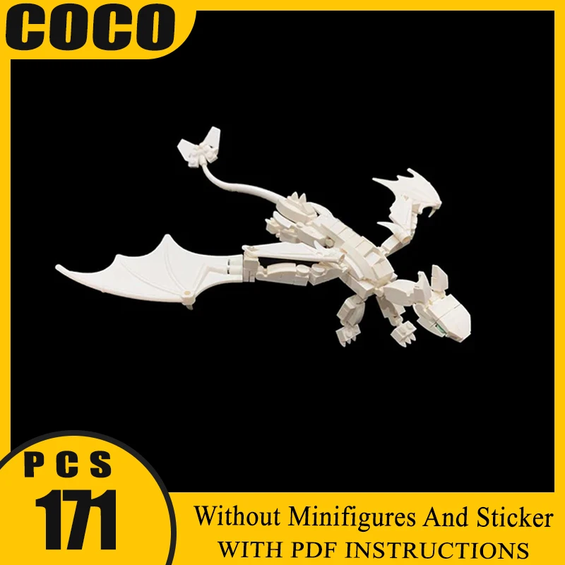 

Popular Movie Model Moc Building Blocks Dragon Popular Movie Model Technology Brick DIY Assembly Construction Toy Holiday Gifts
