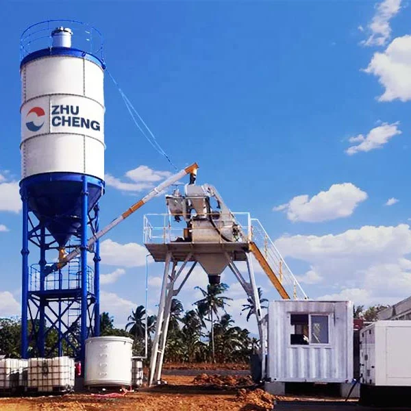مصنع خلط الخرسانة الصغير الجاهز HZS35 35 م 3 / ساعة عالي الأداء مع خلاط الخرسانة JS750 نظام التحكم الآلي الكامل