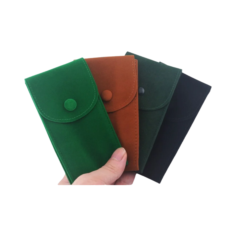 

Flannelette Watches Pouch Portable Snap Storage Bag Dust Protect Gift Packaging Men