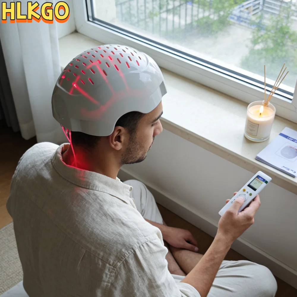 

Лазерная шапка для роста волос с красной светотерапией 6750 мВт, 300 диодов, для быстрого результата, лечения против выпадения волос и улучшения здоровья кожи головы