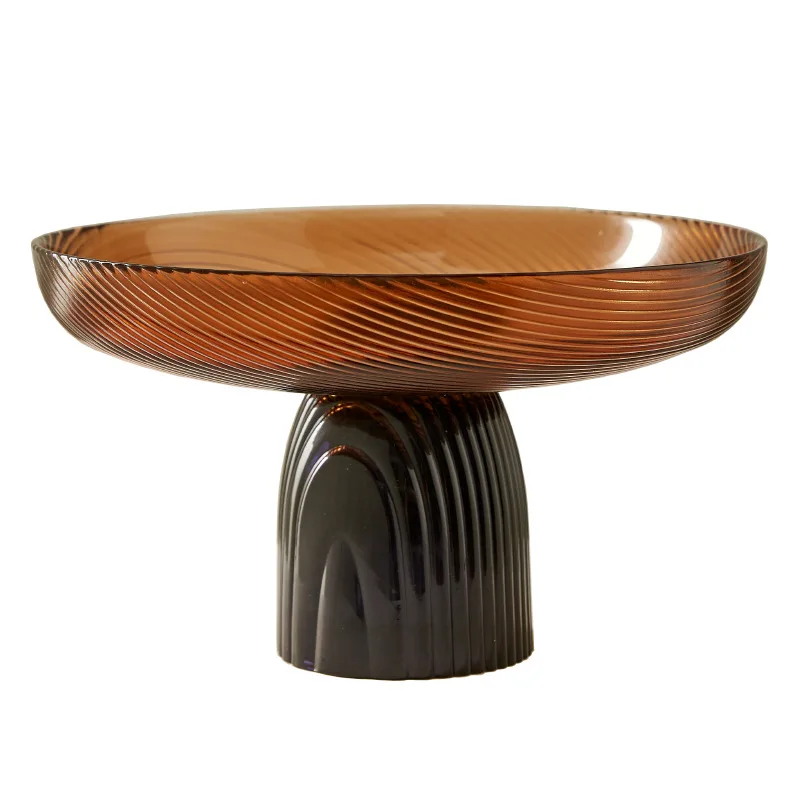 

Colored contrasting glass, living room dining table, reception area, coffee table, dried fruit plate, snack plate ornament