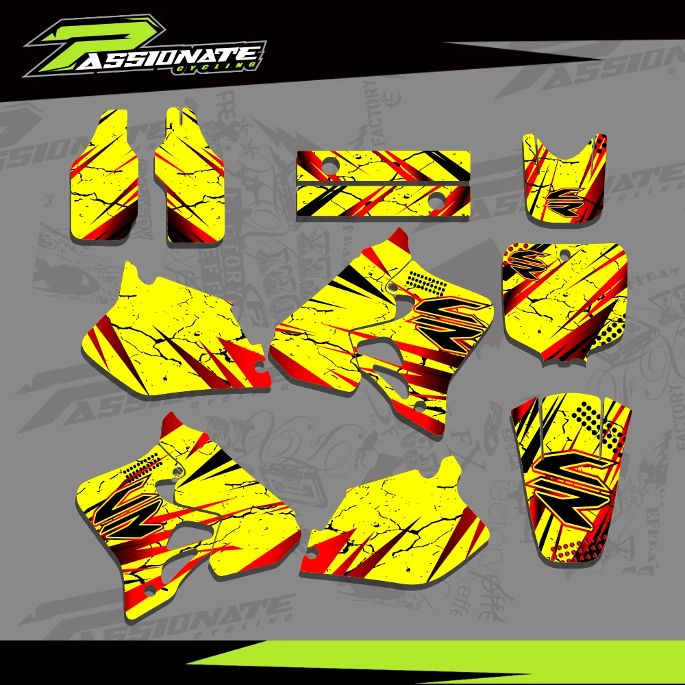 لهوندا CR250 1995 1996 CR125 1995 1996 1997 كامل الرسومات الشارات ملصقات دراجة نارية خلفية اسم رقم مخصص