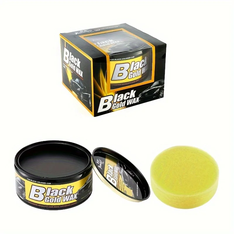 300g black gold car wax set (for black cars and motorcycles, car paint care, polishing and waterproofing, coating gloss)