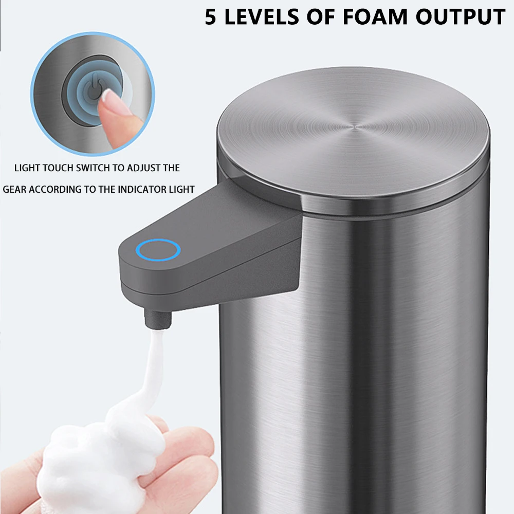 Automatic Foam Soap Dispenser Stainless Steel Electric Infrared Induction Foam Machine Liquid Dispenser Home Kitchen Bathroom