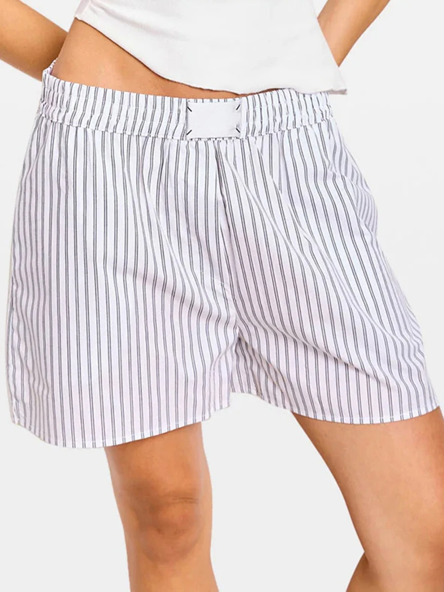 

Women s Pajama Shorts Stripe Elastic Waist Loose Comfy Sleep Shorts Summer Casual Pajama Bottoms