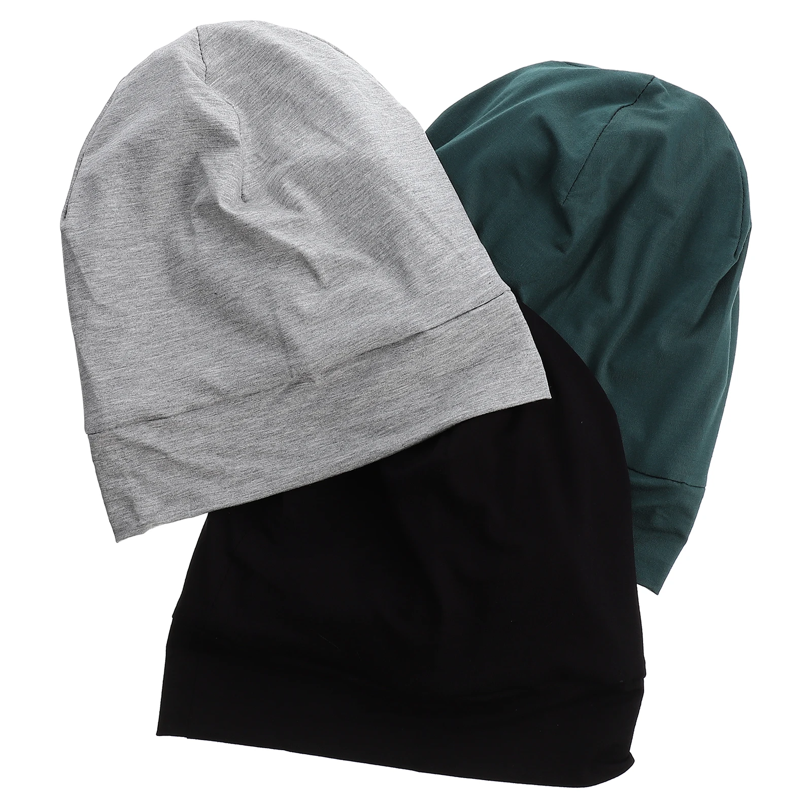 

3Pcs Wide-brimmed Cotton Sleeping Hat Supple Comfortable Women Chemo Hat Care Bonnets Hats Durable Anti