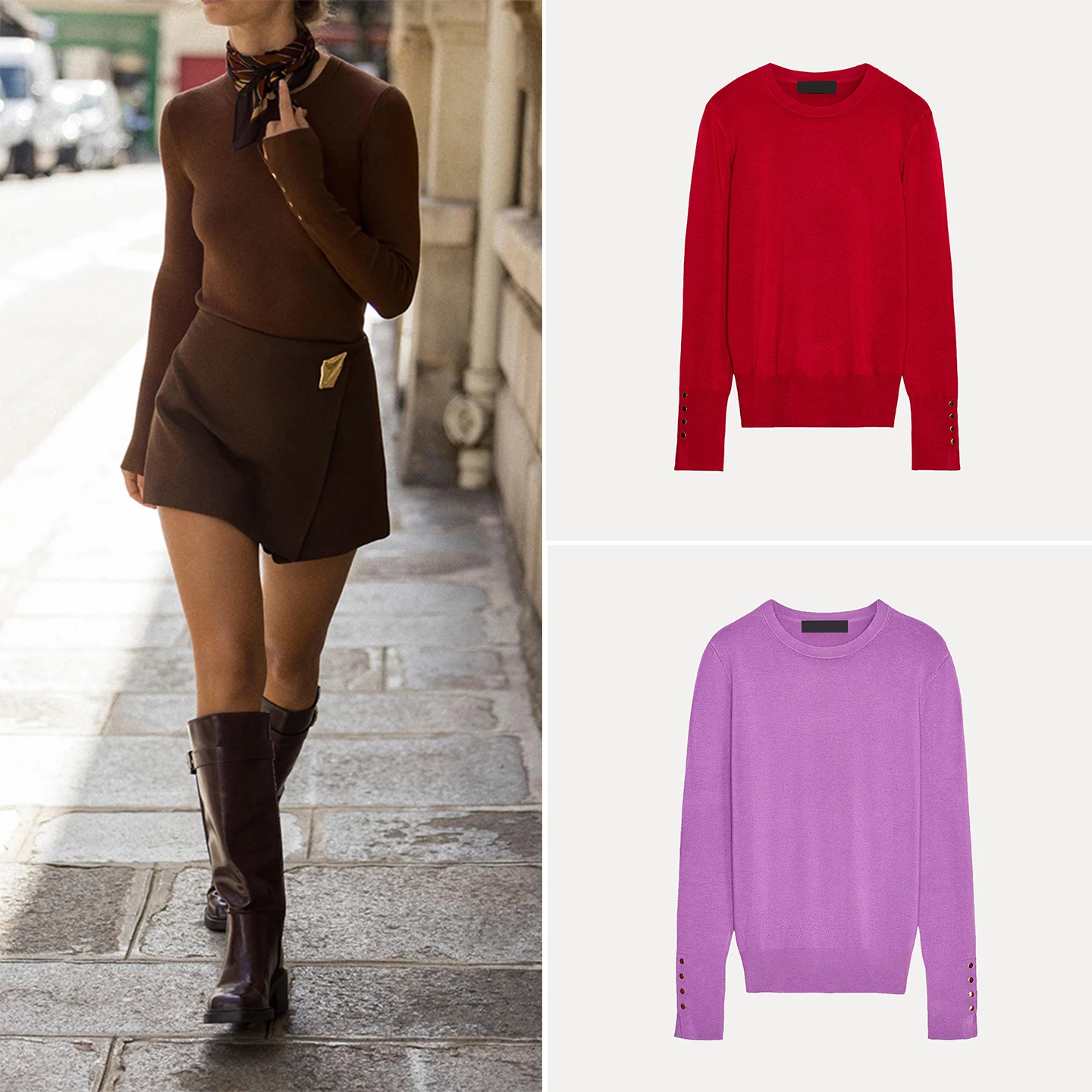 

Z Women's Faion Basic round Ne Long Sve Knitted Sweater Versatile Sli Autumn 2025 New Arrival Slim Fit Daily ...