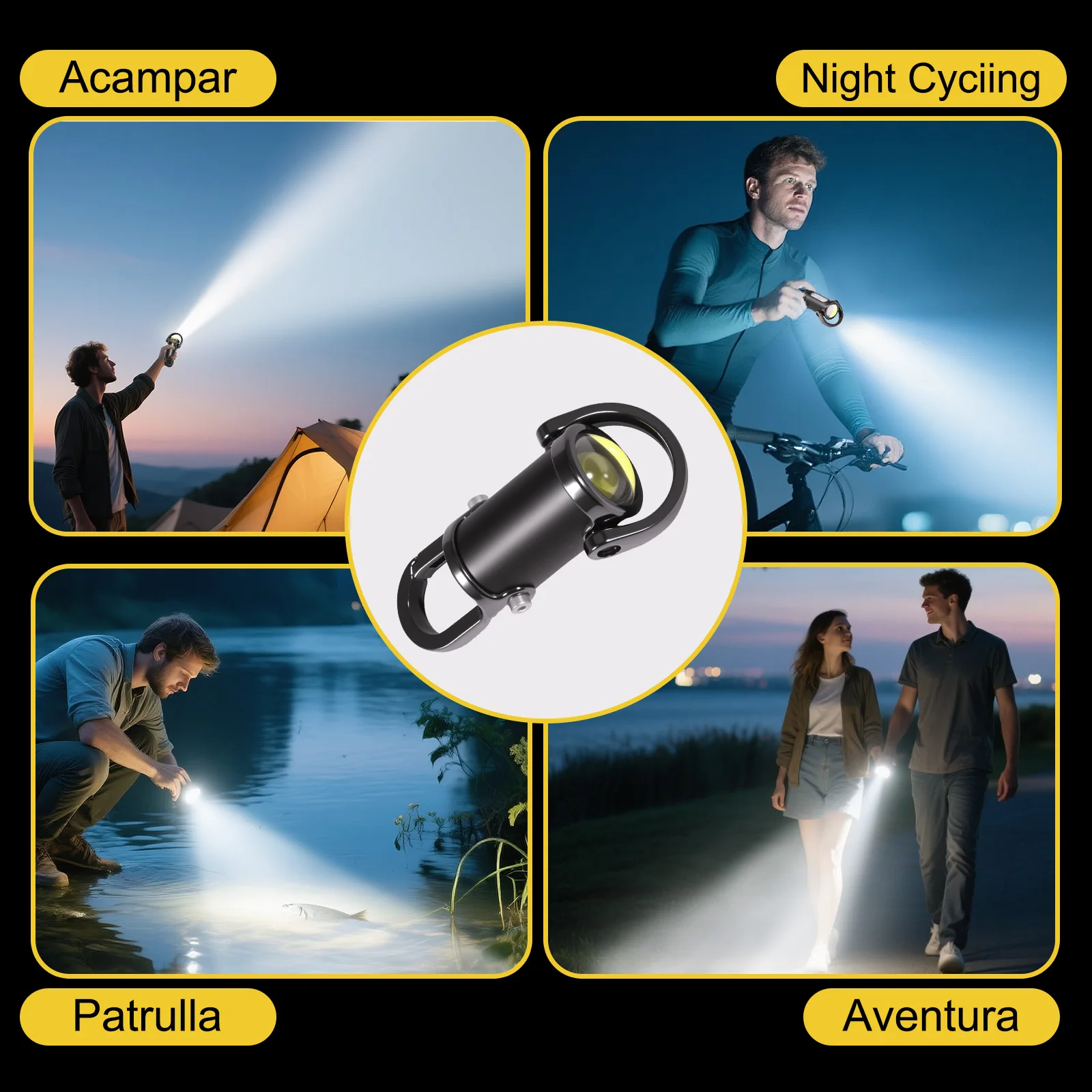 Mini Key Pendant Torch 1200 Lumens 1000mAh USB Rechargeable Keychain Light Waterproof Mini LED Flashlight for Outdoor Camping