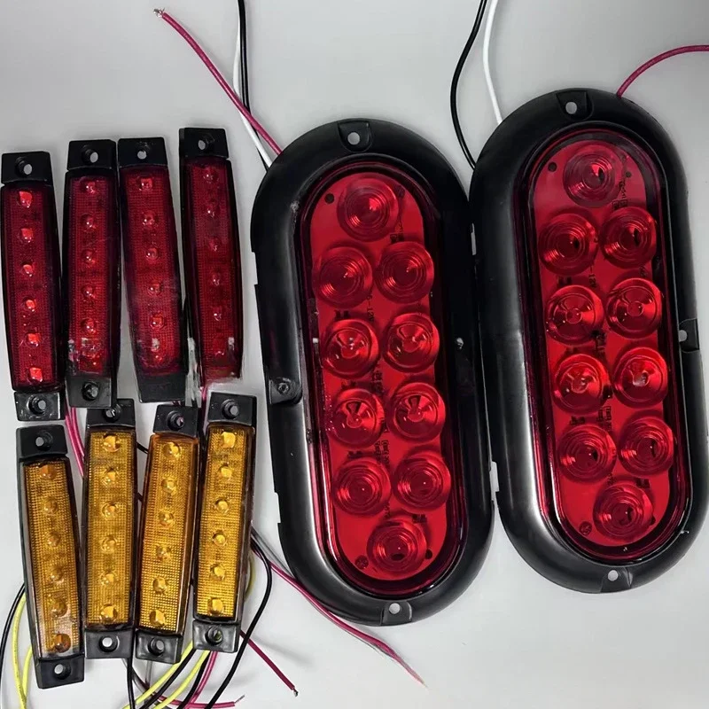 Wish Tail Light 10LED Curved Plastic Frame Oval Light, Kit Combination TY-20