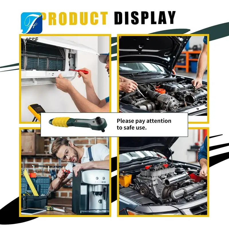 

A55F-мини-отвертка с головкой 1/4, торцевой ключ с внутренней шестигранной трещоткой 6,35 мм и двойной головкой, аксессуар для домашнего инструмента