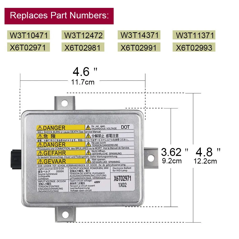 W3T10471 X6T02991 33119-S0K-A10 Xenon HID Headlight Ballast for Acura TL TSX Honda S2000 Accord Mazda 3 5 Mitsubishi Grandis