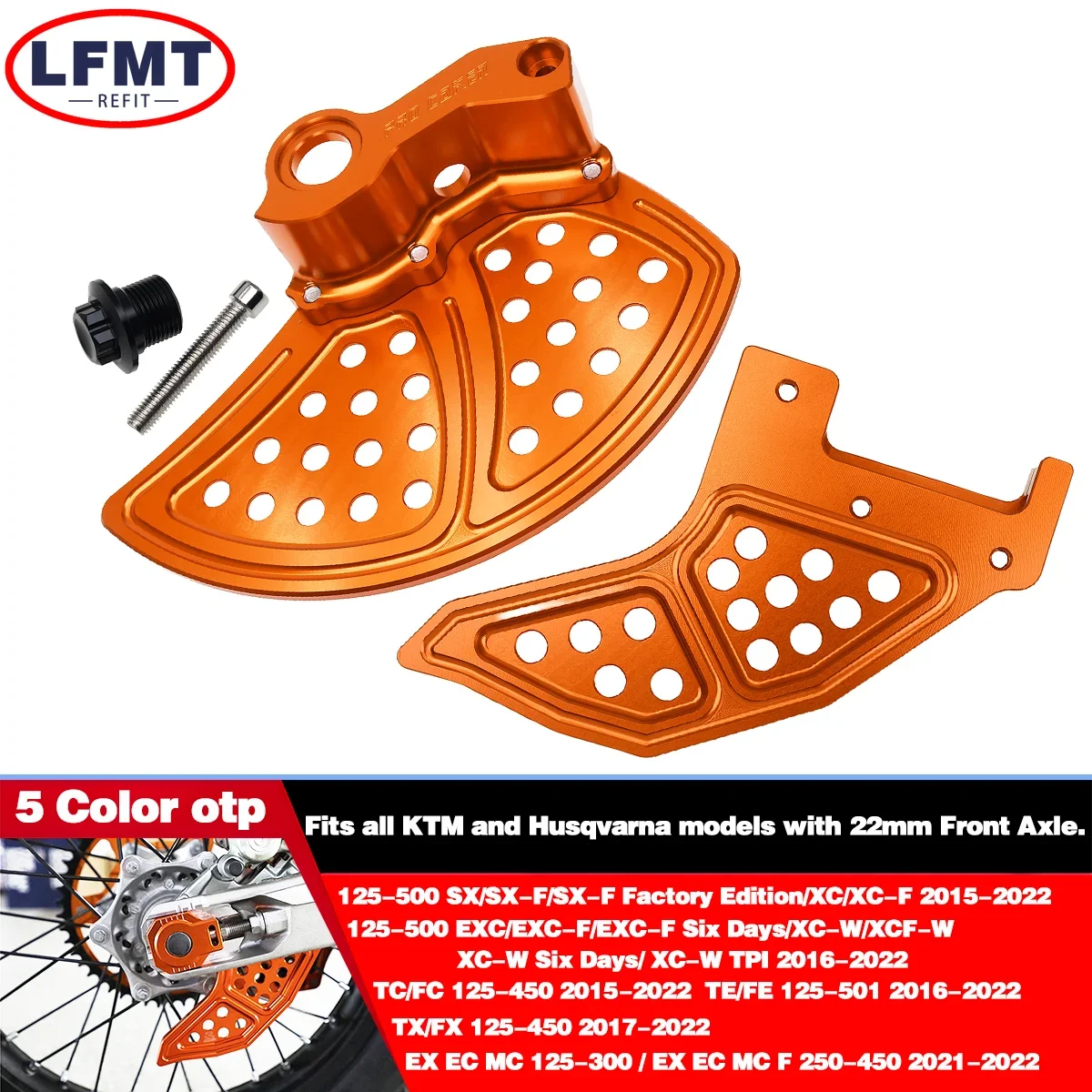 

Front Rear Brake Disc Guard Protector Cover For KTM SX SX-F XC XC-F EXC EXC-F XC-W XCF-W Six Days TPI 125-500 2016-2022 2023