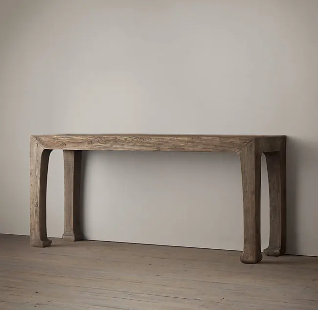 خزانة ديكور لطاولة المدخل من الخشب الصلب بتصميم عتيق أمريكي عتيق