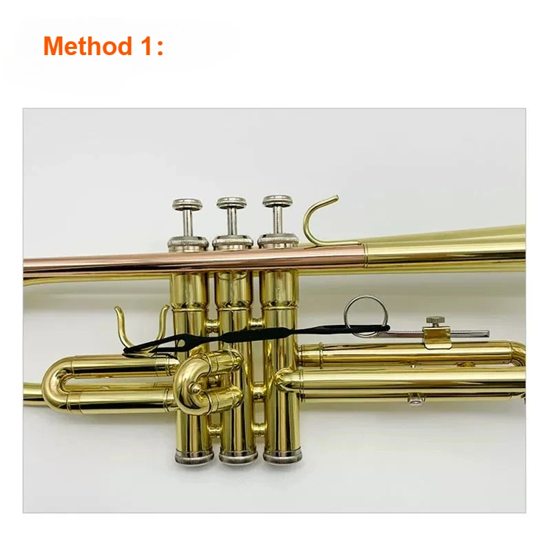 1 Piece Bb Trumpet Tuning Tube Rubber Band Wristband Pull Anti-slip Rubber Band Fixing String Sliding Stop