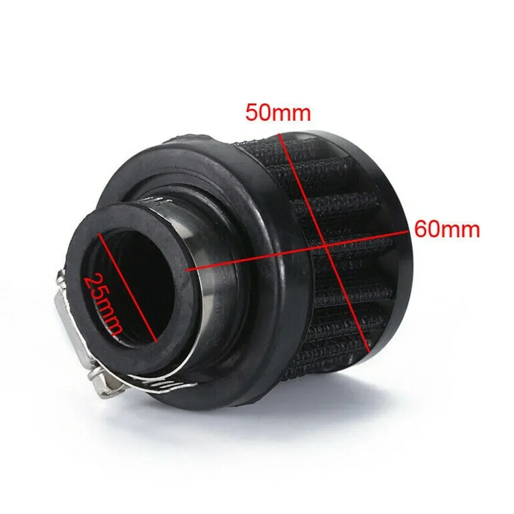 25mm Black Car Air Intake Filter Turbo Vent Crankcase Motorcycle Breather Valve Car Accessories Modified Exhaust Pipe