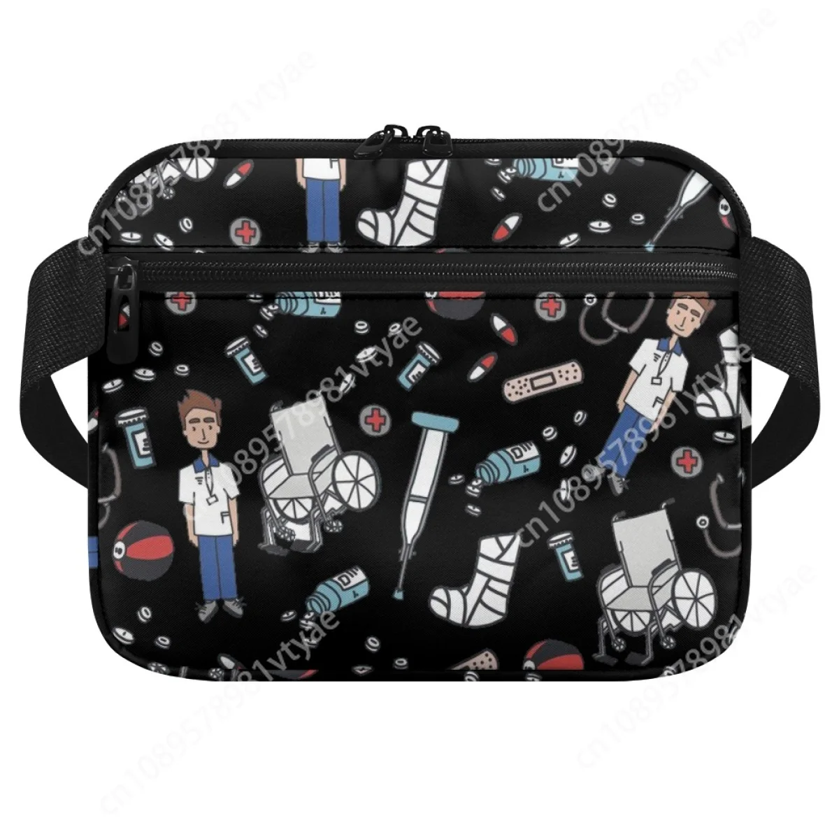 Portátil Medical Fanny Pack para Médico, Trabalho hospitalar, Saco de cintura ajustável de enfermeira, Multi compartimento utilitário Hip Bag