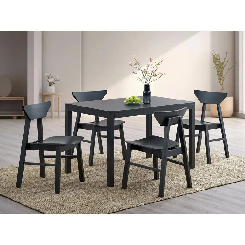 5-Piece Black Recta…