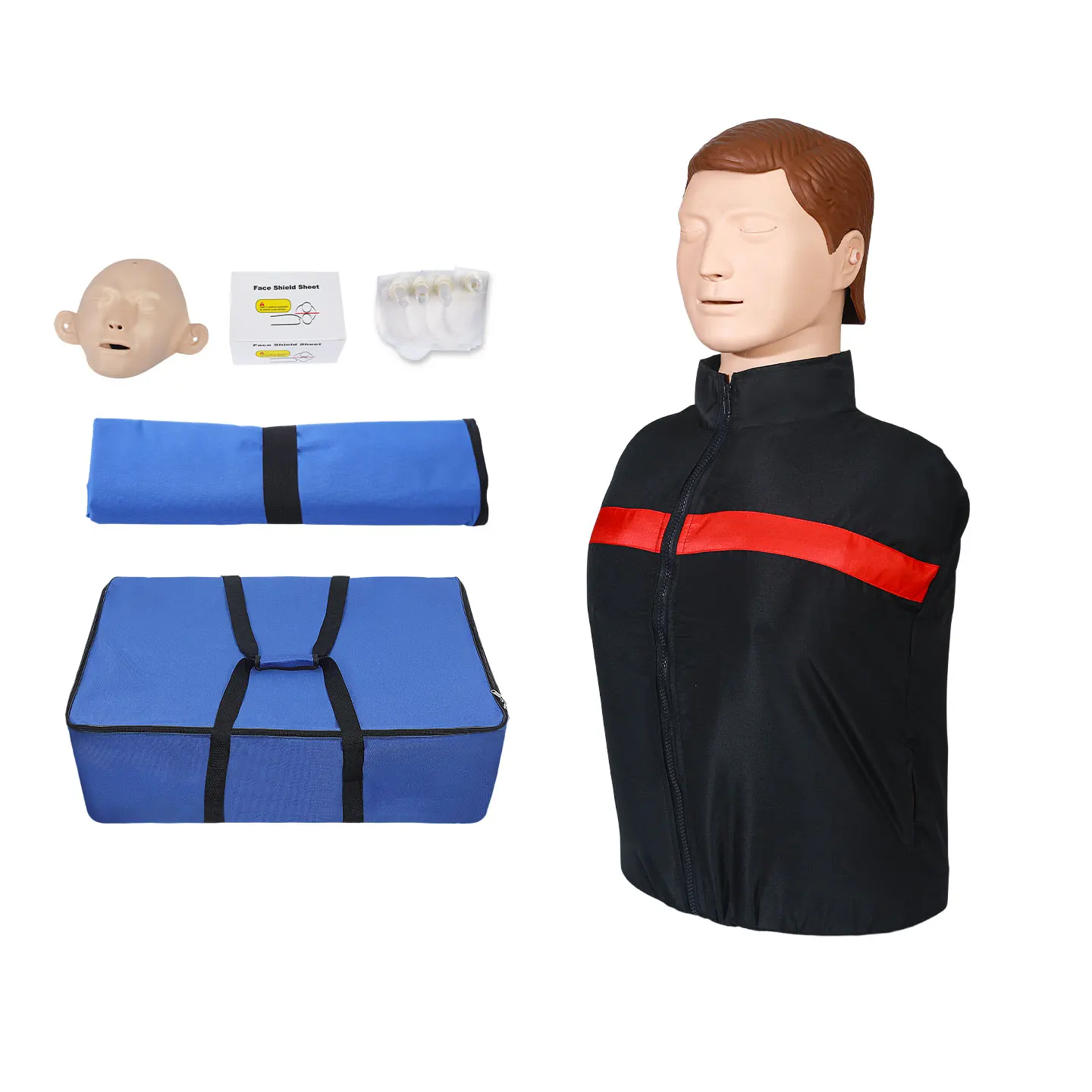 DARHMMY Half Body Adult CPR Training Manikin Professional Nursing Training Mannequin Teaching Model  First Aid Training Dummy